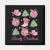 Howdy Cowboy Weihnachts-Western Country Coquette D Magnet (Vorne)