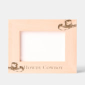 Howdy Cowboy Western Hat Geätzte Rahmen (Vorderseite)
