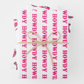 Howdy Cowgirl Disco Last Rodeo Bachelorette Geschenkpapier Set (Beispiel)