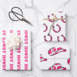 Howdy Cowgirl Disco Last Rodeo Bachelorette Geschenkpapier Set<br><div class="desc">Ein lustiges Cowgirl-Design mit heißen rosa und hellrosa Details</div>