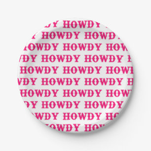 Howdy Cowgirl Disco Last Rodeo Bachelorette Pappteller