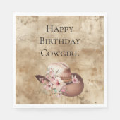 Howdy Cowgirl Pink Western Chic Serviette (Vorderseite)