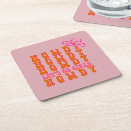 Howdy Cowgirl Untersetzer (angewinkelt)