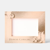 Howdy Cowgirl Western Hat and Boots Geätzte Rahmen (Vorderseite)