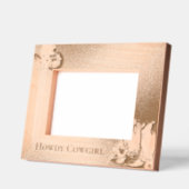 Howdy Cowgirl Western Hat and Boots Geätzte Rahmen (Links)