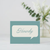 Howdy Customizable Postcards Postkarte (Stehend Vorderseite)