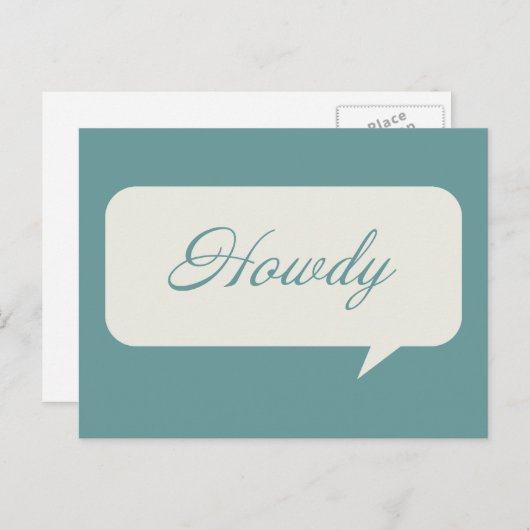 Howdy Customizable Postcards Postkarte (Vorne/Hinten)