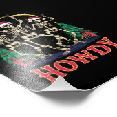 Howdy Dancing Skelett Funny Christmas Holiday Fotodruck (Ecke)