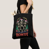 Howdy Dancing Skelett Funny Christmas Holiday Tasche (Von Nahem)