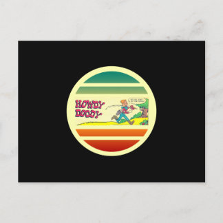 Howdy Doody Fishing Retro Comic Book Postkarte