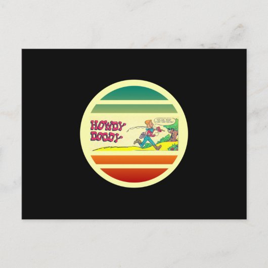 Howdy Doody Fishing Retro Comic Book Postkarte (Vorderseite)