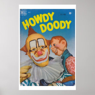 Howdy Doody Vintage-Comic-Book-Cover-Poster Poster