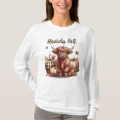 Howdy Fall Highland Cow T-Shirt (Vorderseite)