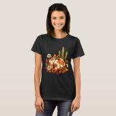 Howdy Fall Pumpkin Retro Western Cowboy Cow Hallow T-Shirt (Vorne ganz)
