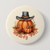 Howdy Fall - Rustikale Herbstwoben Button (Vorderseite)