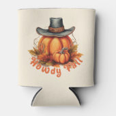 Howdy Fall - Rustikale Herbstwoben Dosenkühler (Vorderseite)