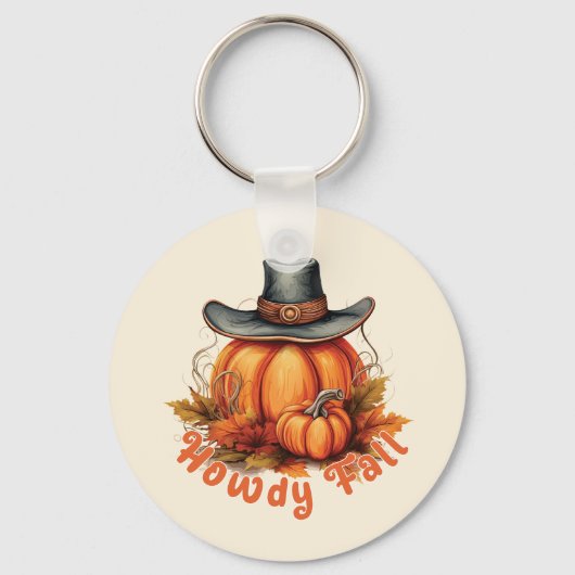 Howdy Fall - Rustikale Herbstwoben Schlüsselanhänger (Vorderseite)