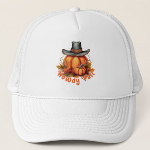 Howdy Fall - Rustikale Herbstwoben Truckerkappe