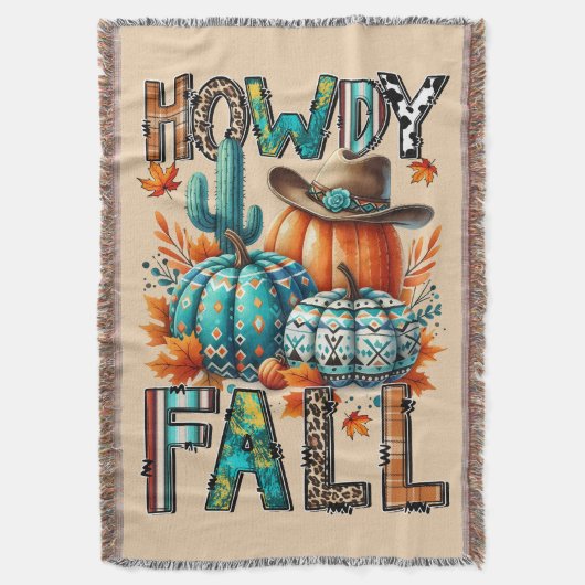 Howdy Fall Throw Blanket Geheimnis Weihnachtsgesch Decke (Vorderseite Vertikal)