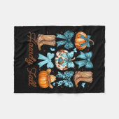Howdy Fall Western Pumpkin Coquette Bow Pumpkin Fleecedecke (Vorderseite (Horizontal))