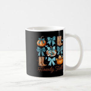 Howdy Fall Western Pumpkin Coquette Bow Pumpkin Kaffeetasse