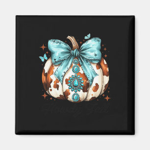 Howdy Fall Western Pumpkin Halloween Cowhide Pumpk Magnet