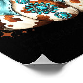Howdy Fall Western Pumpkin Halloween Cowhide Pumpk Poster (Ecke)
