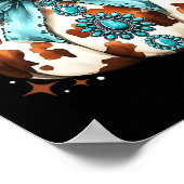 Howdy Fall Western Pumpkin Halloween Cowhide Pumpk Poster (Ecke)