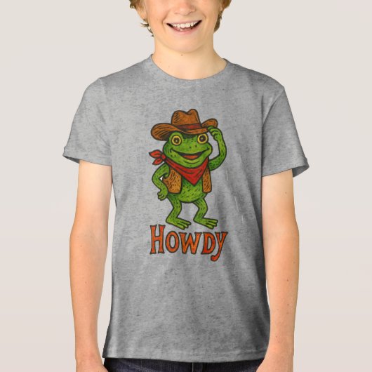 Howdy Frog Tri-Blend Shirt (Vorderseite)