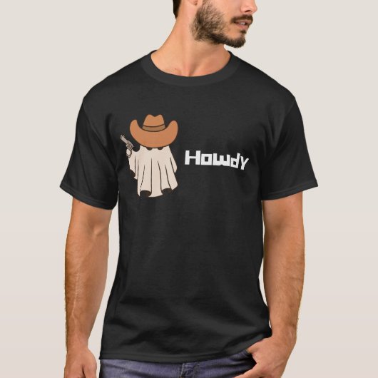 Howdy Funny Niedlich Ghost Halloween T-Shirt (Vorderseite)