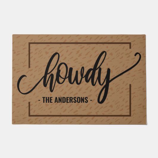 Howdy - Funny Personalize Welcome Fußmatte (Vorderseite)