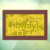 Howdy Geometric  Fensteraufkleber (Blatt 3)