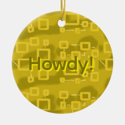 Howdy Geometric  Keramik Ornament (Vorne)