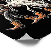 Howdy Ghouls Skeleton Cowboy Western Rodeo Hallowe Poster (Ecke)
