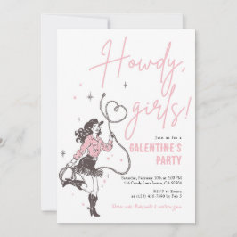 Howdy Girls Galentine’s Party Invitation Einladung