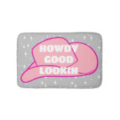 Howdy Good Lookin Rancher Cowboy Hat Gray Dorm Badematte (Vorderseite)