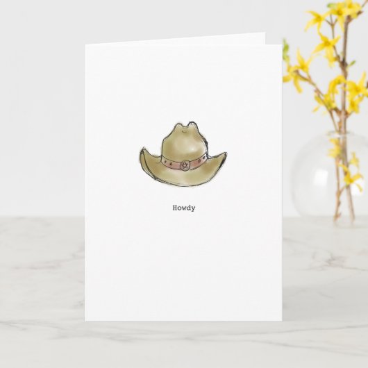 Howdy Greeting Card Karte (Gelbe Blume)