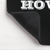 "Howdy" Gruß oder Name, schwarz Mousepad (Ecke)