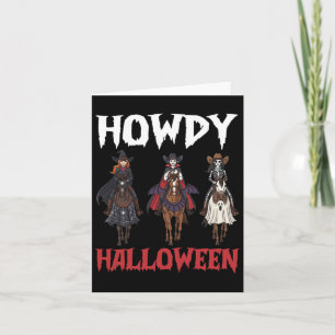 Howdy Halloween Cowgirls reiten Spuk Nachthors Karte