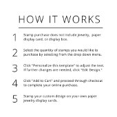 HOWDY Handmade Schmuck Display Card Stamp Permastempel