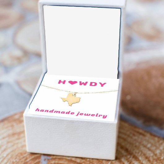 HOWDY Handmade Schmuck Display Card Stamp Permastempel