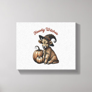Howdy Hexen Halloween Highland Kuh Leinwanddruck