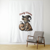 Howdy Hexen Halloween Highland Kuh Wandteppich (Beispiel)