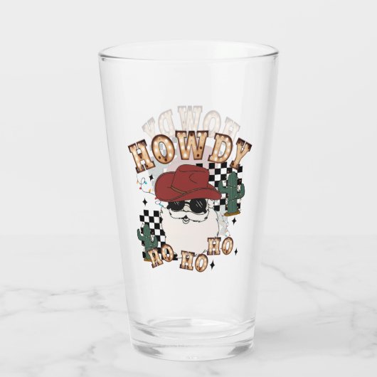 Howdy Ho Ho Santa Glas (Rückseite)