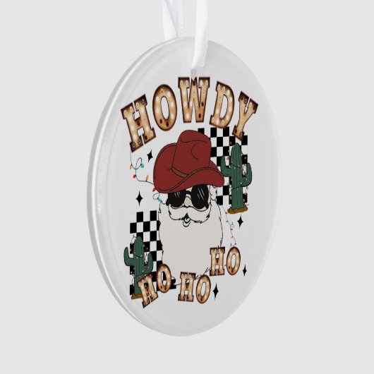 Howdy Ho Ho Santa Ornament (Vorderseite)