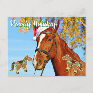 Howdy Holidays - Anpassbare Weihnachtsferien Postkarte