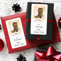 Howdy Holidays Christmas Lights Cowboy Boot Gesche