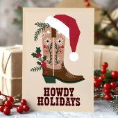 Howdy Holidays Western Cowboy Boot Weihnachten