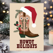 Howdy Holidays Western Cowboy Boot Weihnachten