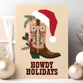 Howdy Holidays Western Cowboy Boot Weihnachten
